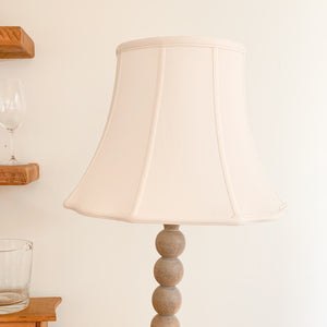 English Elm Slant Octagon Shantung Fabric Lampshade with Washer Fitter for Traditional Floor Lamps White B075101438