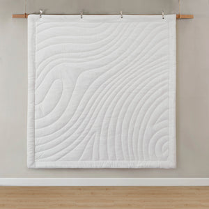 English Elm 3 Pcs King/Cal King Puffy Comforter Set - Soft White Poly Jersey Bedding With Antimicrobial Care B035P319899