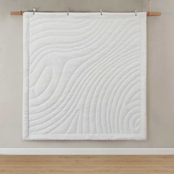 English Elm 3 Pcs King/Cal King Puffy Comforter Set - Soft White Poly Jersey Bedding With Antimicrobial Care B035P319899