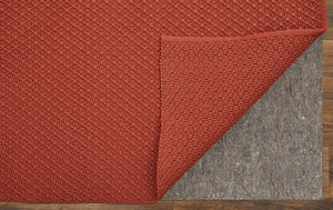 Feizy Rugs Tito Hand Woven Polypropylene Solid Rug - Stylish, Low-profile Design For High-traffic Spaces Red Polypropylene Tto0826fred000f00