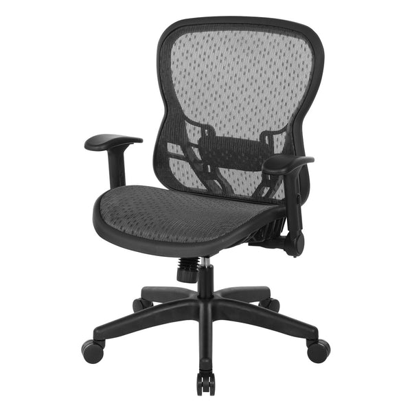OSP Home Furnishings Deluxe R2 Mesh Ergonomic Office Chair with Lumbar Support and Synchro Tilt Control 529R-R22N1F2