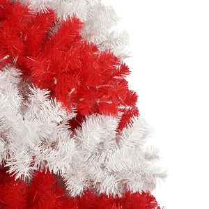 English Elm 6ft Candy Cane Christmas Tree with 300 Warm White LEDs, 904 Bendable Branches, Easy Assemble Joyfully Festive Decor N710P181789J