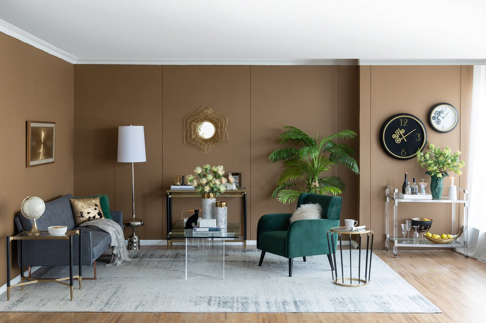 English Elm D27x2.4" Starburst Metal Mirror – Floral-Inspired Round Glass Centerpiece for Entryway & Living Room (36x30) W2078P296029