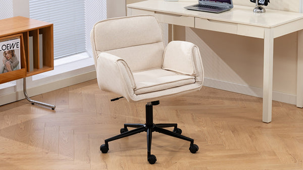 English Elm Stylish Barrel Swivel Accent Chair Upholstered Seat with Storage for Vanity or Dining W3248P424649