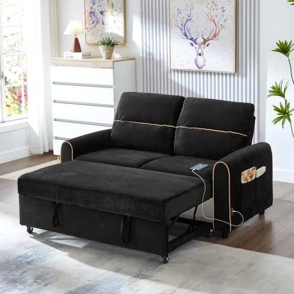English Elm Swivel Barrel Accent Chair Chenille Tufted Round Club Seat for Living Room Lounge Black N719S002330B