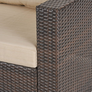 English Elm Christopher Knight Home® - SANTA SANTA ROSA Right Armchair Rattan Frame with Aluminum Accents — Weather-Resistant Stylish Seating Multi 65058.00ALUMBRN