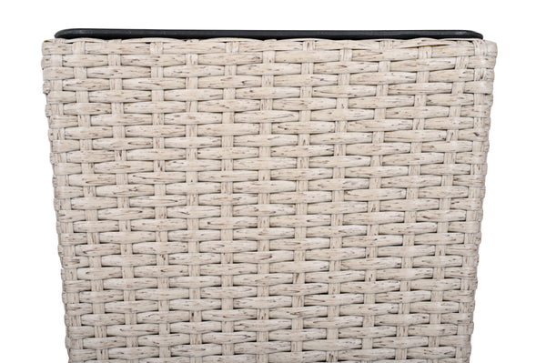 English Elm Christopher Knight Home® - Outdoor PE Wicker Flower Pots Set — 2 Beige PE Rattan Planters with Iron Frame, Drainage, No Assembly N772P247720E