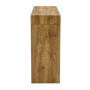 English Elm 4-piece Bar Set with Wood Grain Table Two Storage Drawers and Pu Leather Cushioned Stools W2920S00114