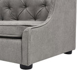 English Elm Robin 35" Tufted Wingback Pet Sofa Bed, Medium, Uptown Gray Stain Resistant High Performance Polyester