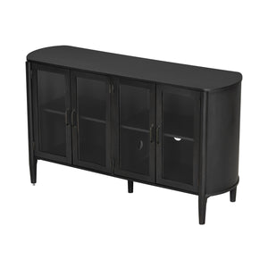 English Elm Christopher Knight Home® - Storage Cabinet: Stylish Black Entryway Console With 4 Doors - Large, Versatile & Durable Design N780P330603B