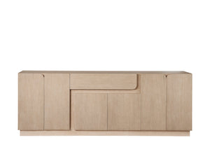 Sunpan Arezza Sideboard - Scandinavian Design with Light Wash Oak Finish for Dining & Living Spaces