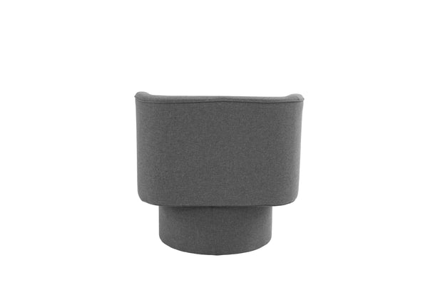 English Elm Classic Swivel Accent Chair with Linen-Like Upholstery, Modern Curved Design, Cozy Cushioning for Living Room Gray 31 L x 29 W x 20 H B011P281854