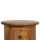 English Elm Solid Wood Mini Drum Chest