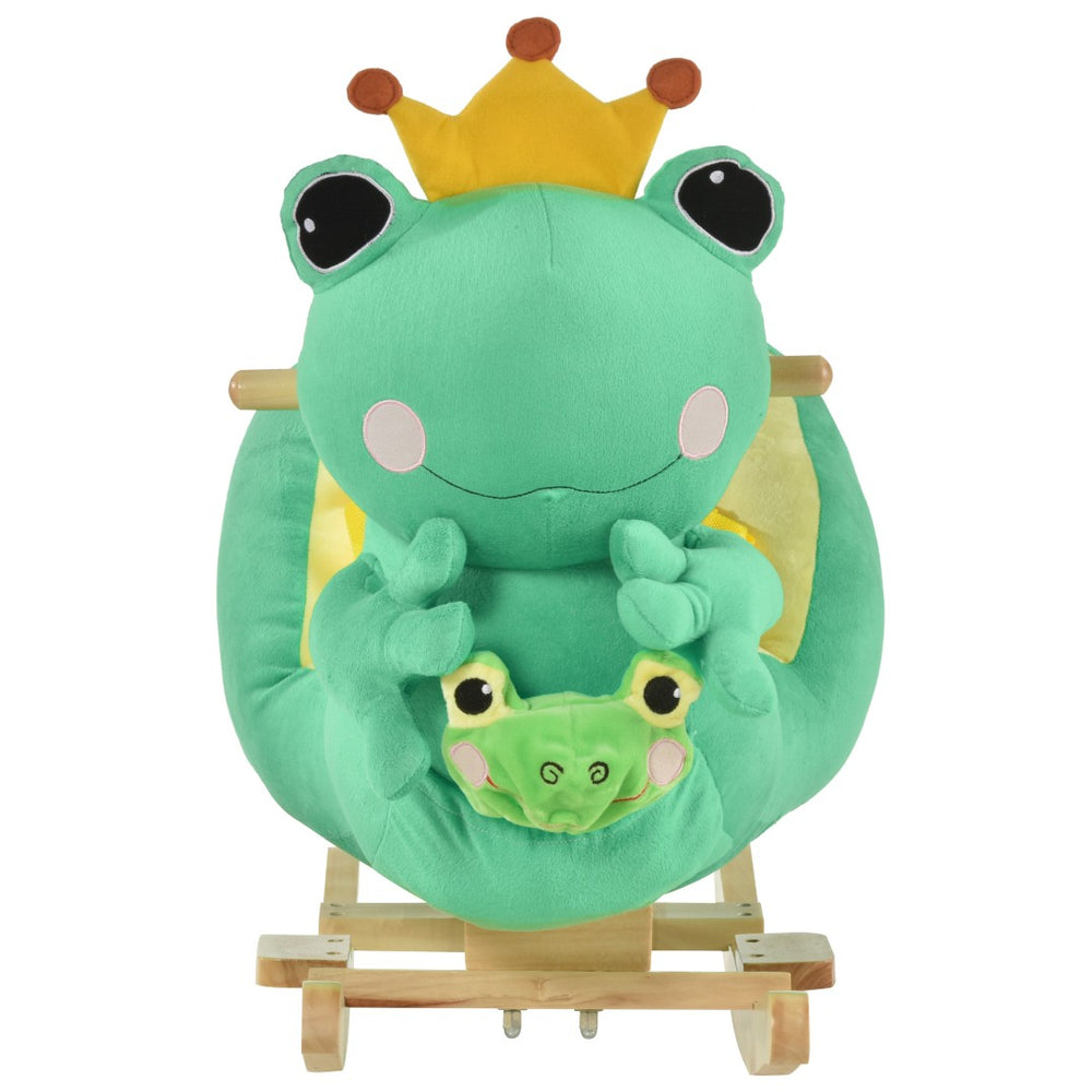 English Elm Qaba Bunny Rocker Toddler Ride on with Velvet Plush Carrot Toy and Realistic Sounds W2225P217688