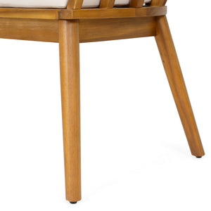 English Elm Christopher Knight Home® - Klismos Teak Dining Armchair Set of 2 — Ergonomic Curved Back, Solid Acacia Wood, Minimalist Elegance N775P250605T