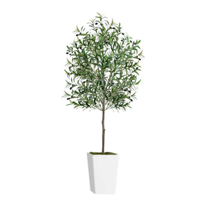 English Elm Artificial Olive Tree 6Ft In Pot With Faux Moss - Elegant Décor For Home & Office, Low Maintenance T3210P298176