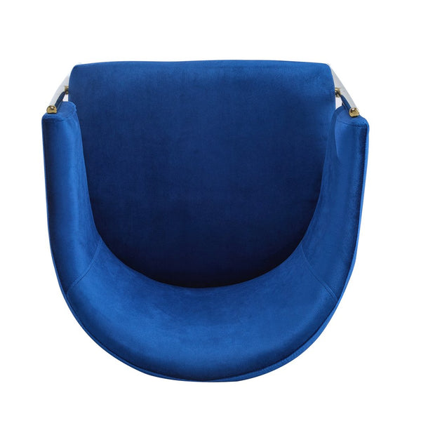 English Elm Christopher Knight Home® - Modern Velvet Upholstered Dining Chair with Plush Velvet Seat and Sleek Metallic Frame for Comfort Gold,Navy Blue 32.25 L x 23.75 W x 21.25 H N776P224512N