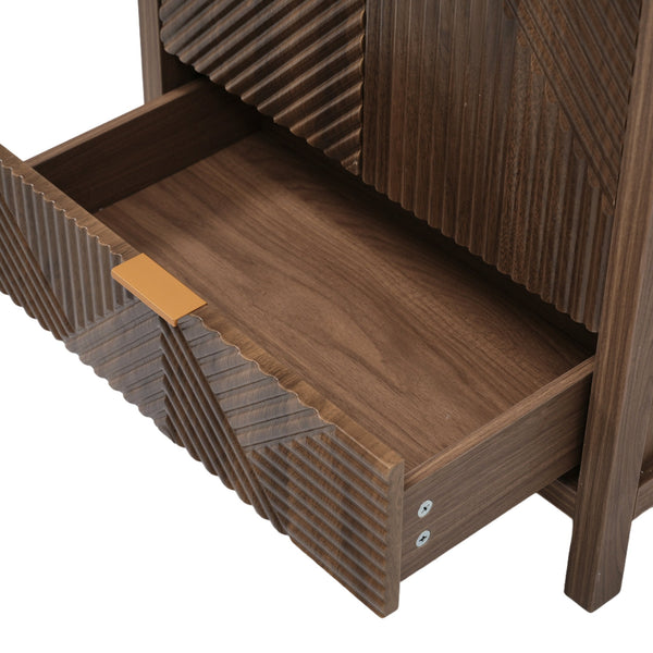 English Elm Christopher Knight Home® - 24 24-Inch Bathroom Vanity with Ceramic Sink, Textured Panels, Soft-Close Drawer & Large Storage Brown N817P339017B