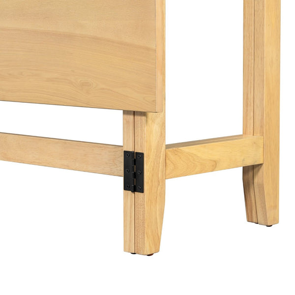 English Elm Topmax Farmhouse Drop Leaf Acacia Veneer Dining Table Seats Four Small Spaces Natural N717P379754N