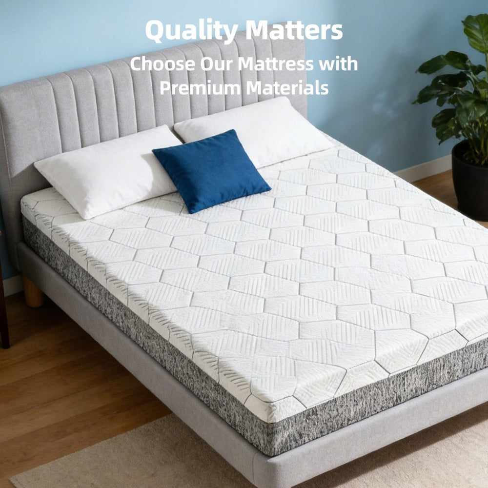 English Elm 12 Inch Queen Mattress Five Zone Foam Japanese Minimalist Design Cool Breathable Sleep W5081P394367