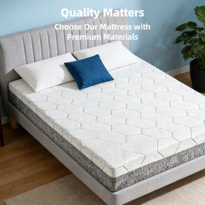 English Elm 12 Inch Queen Mattress Five Zone Foam Japanese Minimalist Design Cool Breathable Sleep W5081P394367