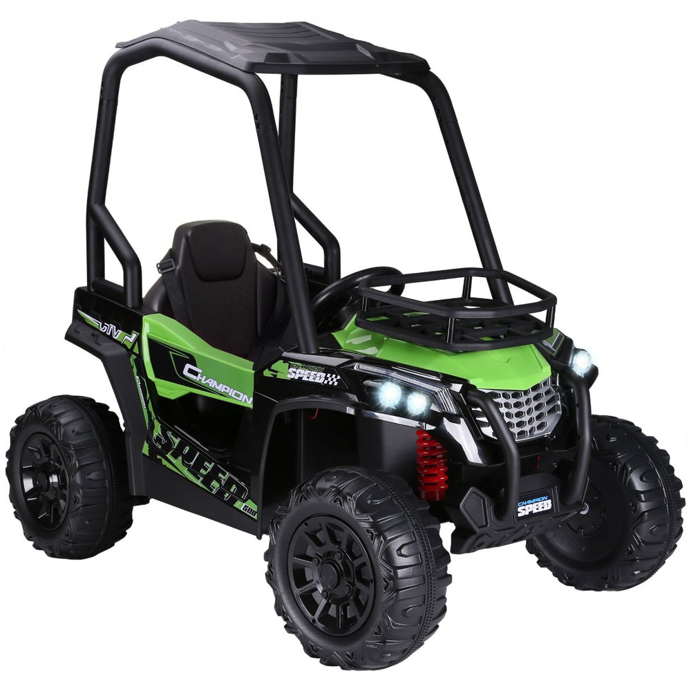 English Elm Aosom 12v Electric Kids Ride on Utv with Remote Control Suspension and Music System W2225P229347