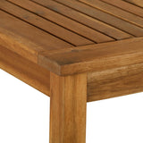 English Elm Walker Edison - Contemporary Slat-Top Acacia Wood Outdoor Dining Table - Brown