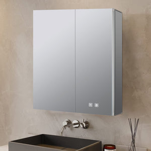 English Elm Corsica Aluminum Led Medicine Cabinet with Defogger Soft Close Doors Bathroom Mirror B2731P477800