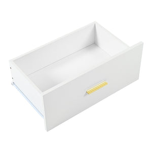 English Elm Modern Classic 3-Column 9-Drawer Dresser in White — Spacious, Waterproof, Sturdy Bedroom Chest W1785P324461