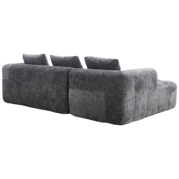English Elm United Modern Chenille 98.42-Inch L-Shaped Modular Sectional Sofa With Chaise & Side Pockets P2 W1568S00146-GIGA