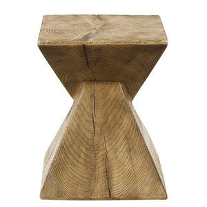 English Elm Zahi Oak Accent Table — Eco-Friendly Fiber Concrete, Rustic-Modern Organic Texture, Sturdy Style B2726P248606