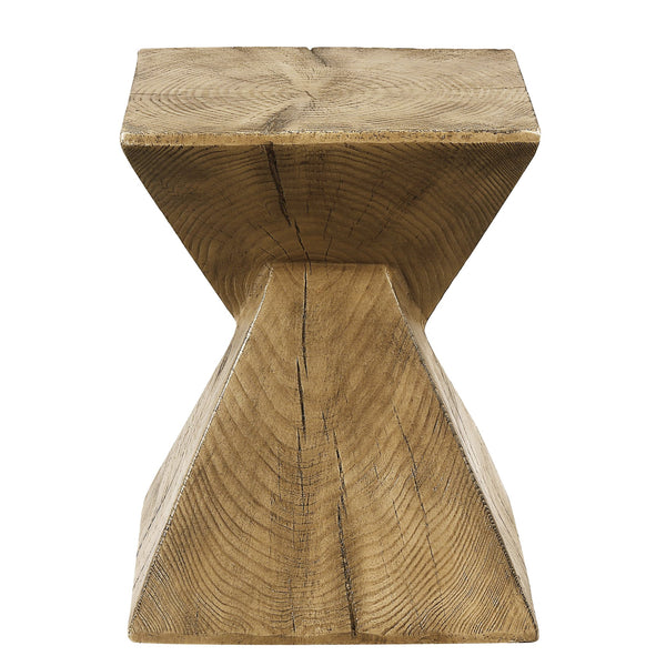 English Elm Zahi Oak Accent Table — Eco-Friendly Fiber Concrete, Rustic-Modern Organic Texture, Sturdy Style B2726P248606