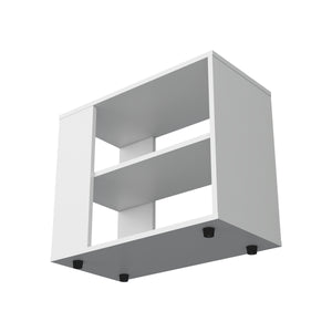 English Elm Sideboard modern engineered wood console with 2 spacious shelves, compact sturdy minimalist design White 29.13 L x 16.93 W x 4.33 H B097P296817