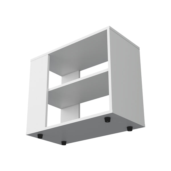 English Elm Sideboard modern engineered wood console with 2 spacious shelves, compact sturdy minimalist design White 29.13 L x 16.93 W x 4.33 H B097P296817