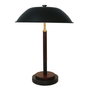 English Elm Ashcroft Furniture - High Quality Hotel Modern Umbrella Table Lamp - Walnut Base, Black Shade - Stylish Lighting For Any Space B183P315126