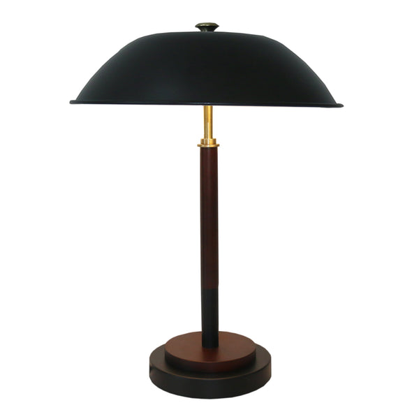 English Elm Ashcroft Furniture - High Quality Hotel Modern Umbrella Table Lamp - Walnut Base, Black Shade - Stylish Lighting For Any Space B183P315126