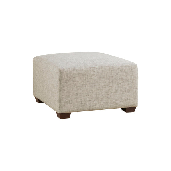 English Elm Modular Ottoman - Versatile 30"W 30"D Upholstered Seat with Foam Cushion Dark Espresso Legs, Durable Fabric B035129482