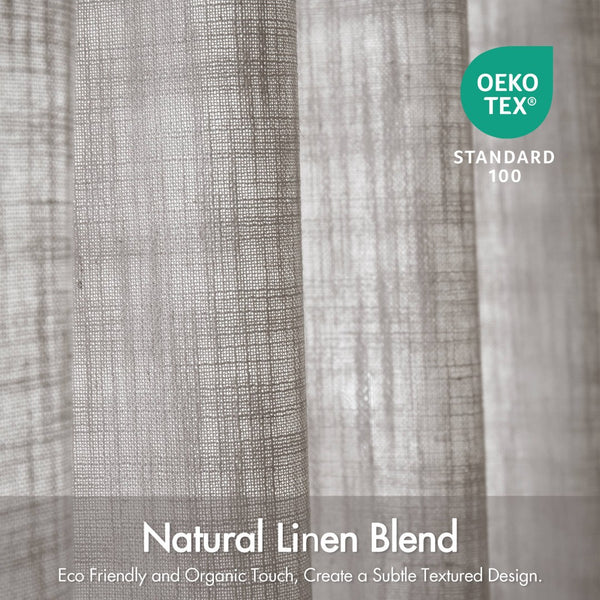 English Elm 2-piece Pinch Pleat Poly Linen Curtain Panels Tailored Formal Drape for Any Room Grey B035P482986