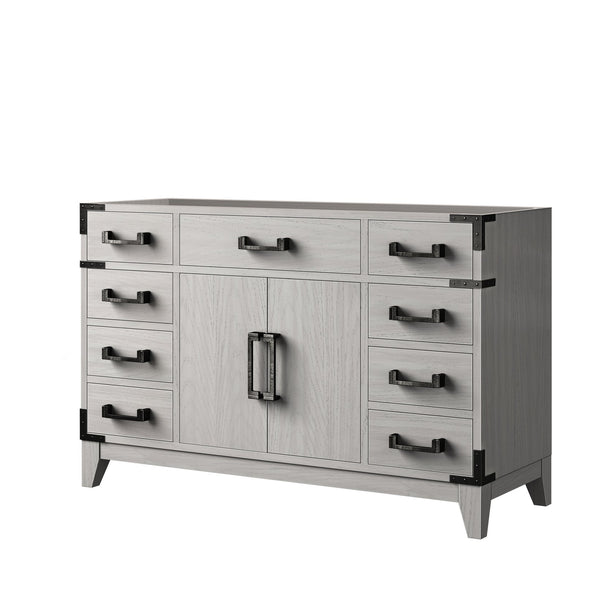 English Elm White Oak Single Bath Vanity 48-in W x 22-in D — Solid Wood Frame, Soft-Close Drawers, Ample Storage B2731P259826