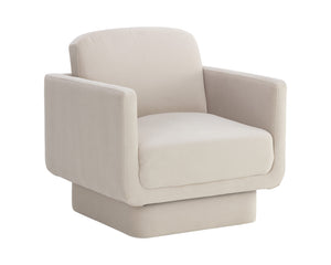 Sunpan Everton Lounge Chair - Classic Comfort with U-Shaped Arms and Floating Design for Modern Spaces Meg Taupe