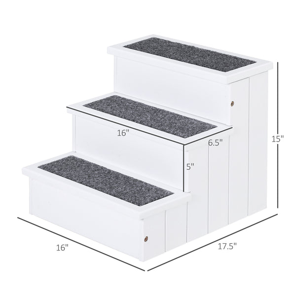 English Elm PawHut Outdoor 3-Story Cat House with Raised Floor, Asphalt Roof, Escape Doors & Play Platforms White W2225P229438