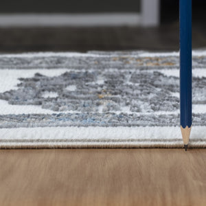 English Elm Legacy Gc_Cam8002 Elegant Grey Area Rug - 5'3" X 7' Durable, Kid & Pet-Friendly For All Spaces B186P181138