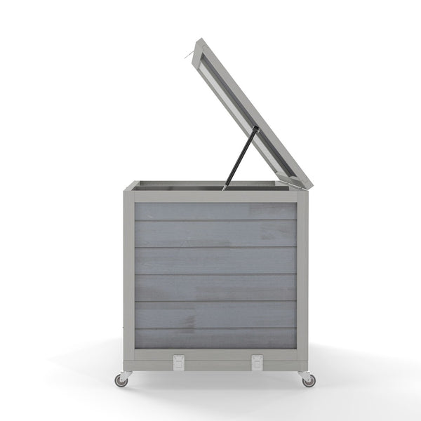 English Elm 2-tier Pine Rabbit Hutch on Wheels with Ramp Removable Tray and Openable Roof W2181P356045