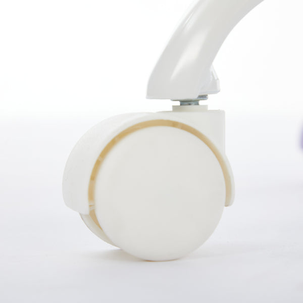 English Elm A&A Plush Faux Fur Office Chair with Ergonomic Wrap Back, Breathable No-Shed Seat and Stable Base Ivory W1143P324154