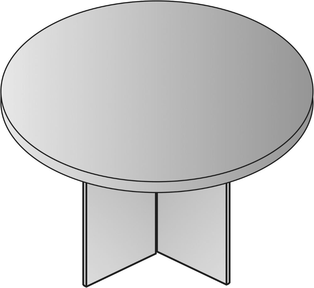 OSP Home Furnishings Napa Round Dining Table Seats Four to Six with Sturdy Base for Kitchen or Nook Cherry NAP-23-CHY