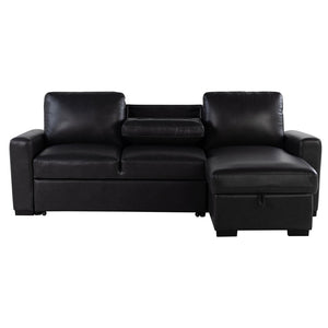 English Elm Montero Sleeper Sectional with Storage Chaise Drop Down Table and Usb Ports B201S00463