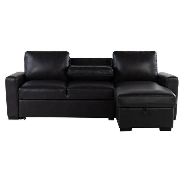English Elm Montero Sleeper Sectional with Storage Chaise Drop Down Table and Usb Ports B201S00463