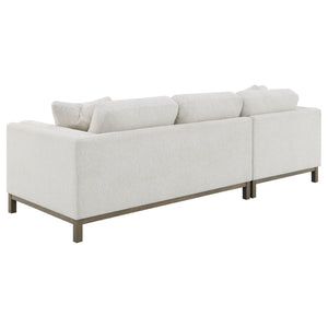 English Elm O'brien Sectional with Chaise Plush Sand Fabric Contemporary Living Room Sofa B062S01529