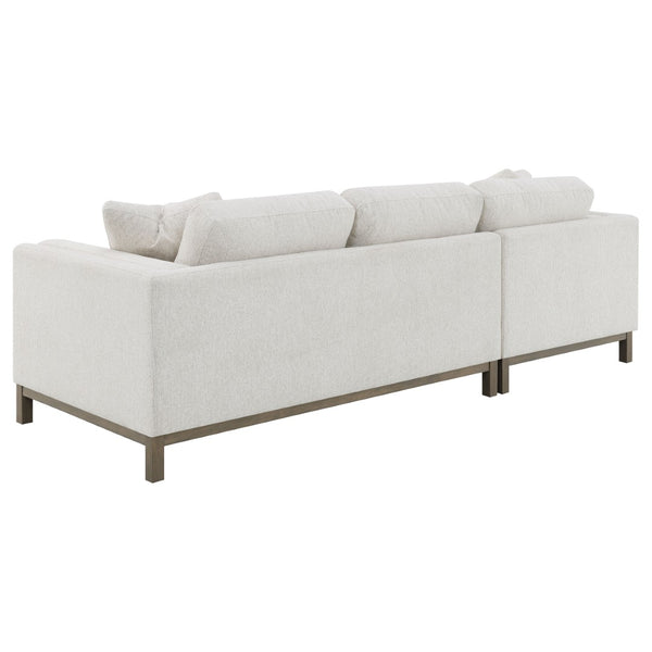 English Elm O'brien Sectional with Chaise Plush Sand Fabric Contemporary Living Room Sofa B062S01529