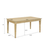 Martha Stewart Bella Farm House Parsons Dining Table MT121-1195 Natural